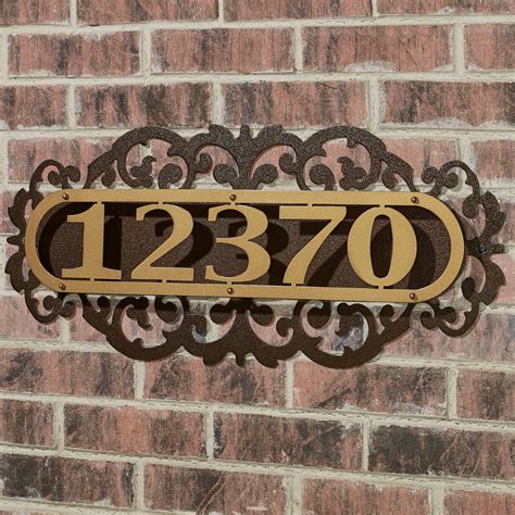 gold metal house numbers|gold address numbers for house.